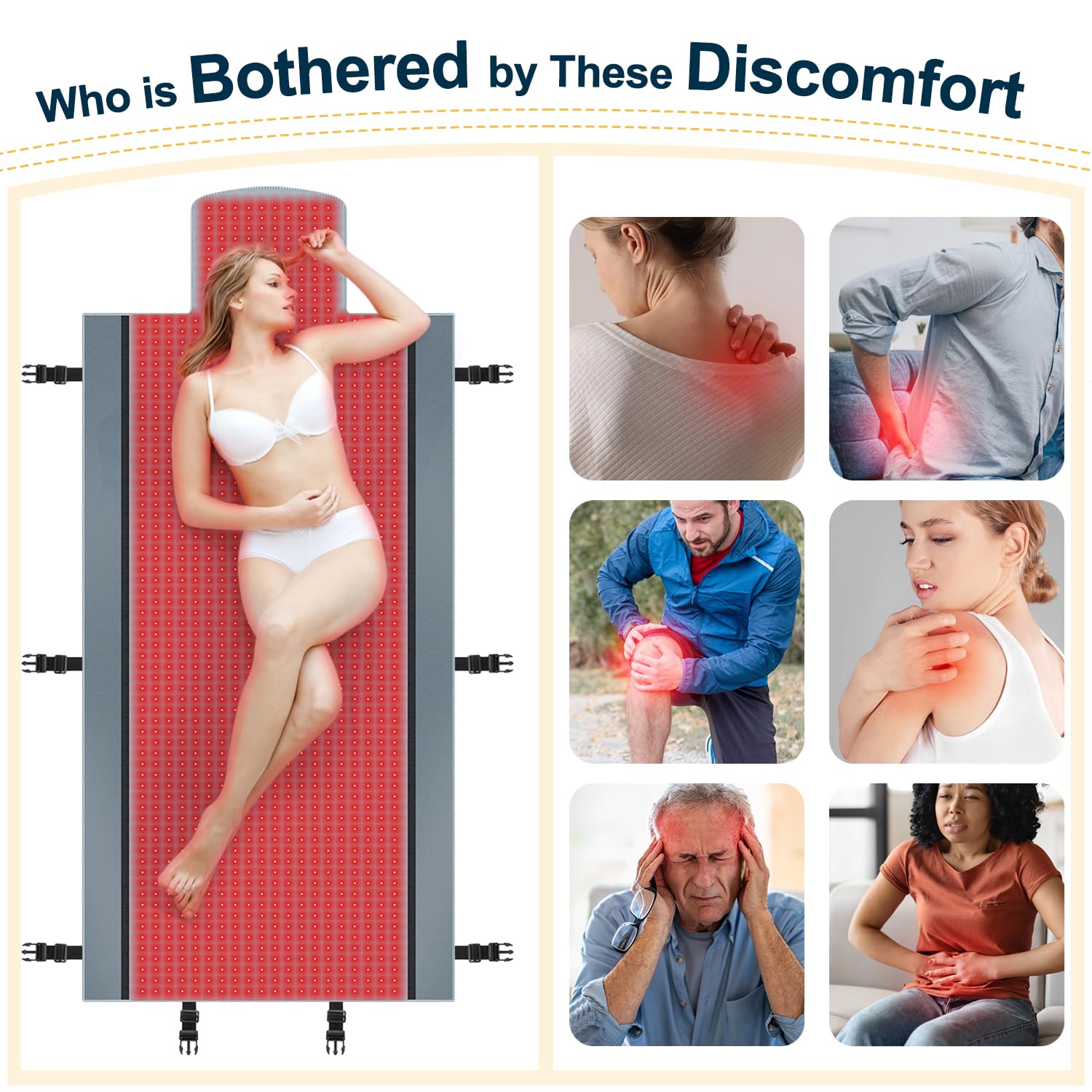 Red Light Therapy for Body - Full Body Red Light Therapy Mat, 71.0x33.30in, 2570Pcs 660nm Kaoudt