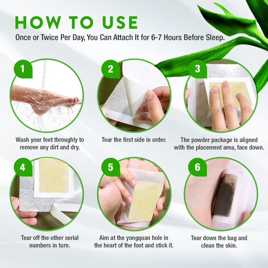 Foot Paches, Premium Deep Cleansing Foot Pads, Bamboo Foot Paches