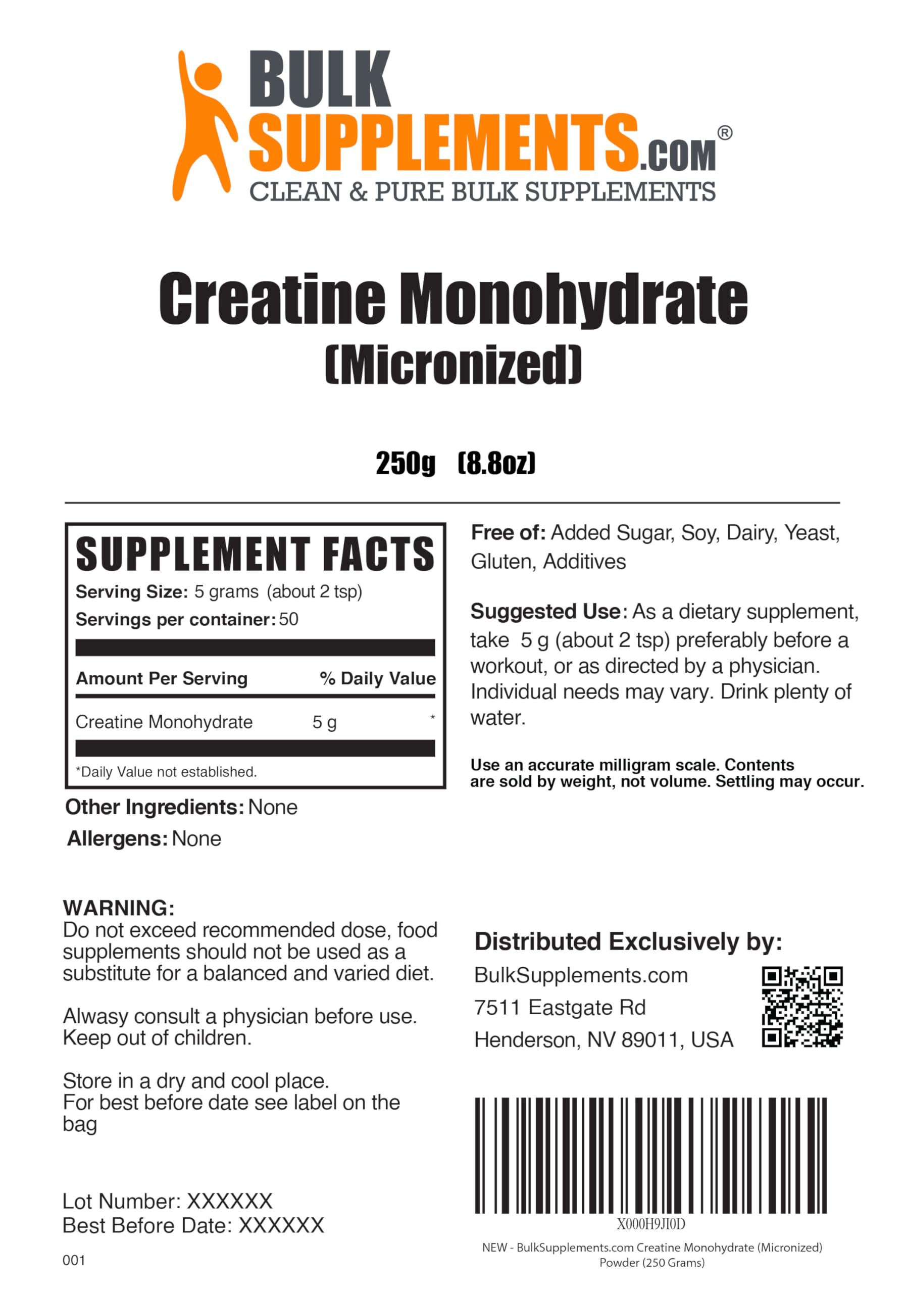 BULKSUPPLEMENTS.COM Creatine Monohydrate Powder - Micronized Creatine BULKSUPPLEMENTS.COM