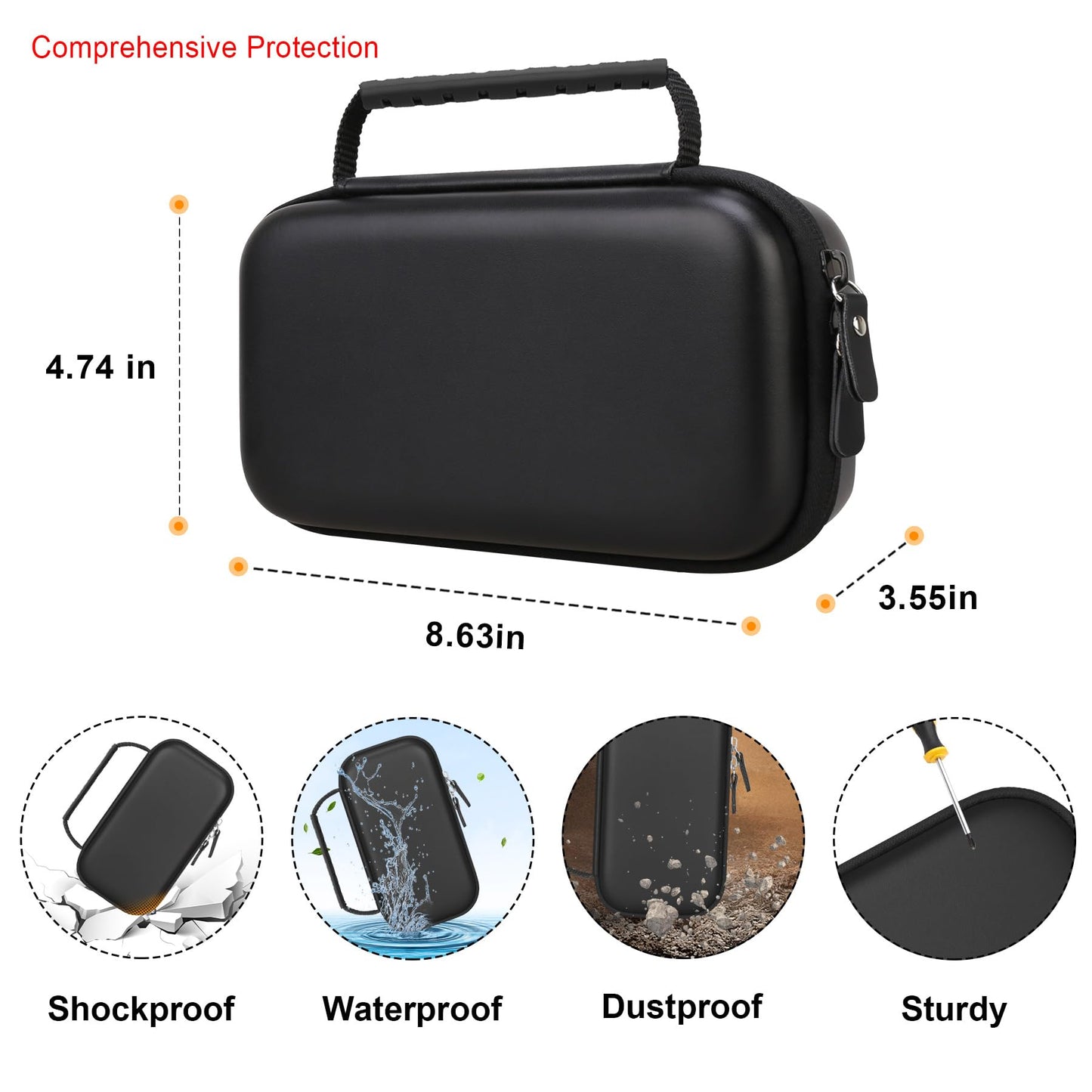 Elonbo Carrying Case for Portable Handheld Inhaler Nebulizer Machine for Adults and Kids