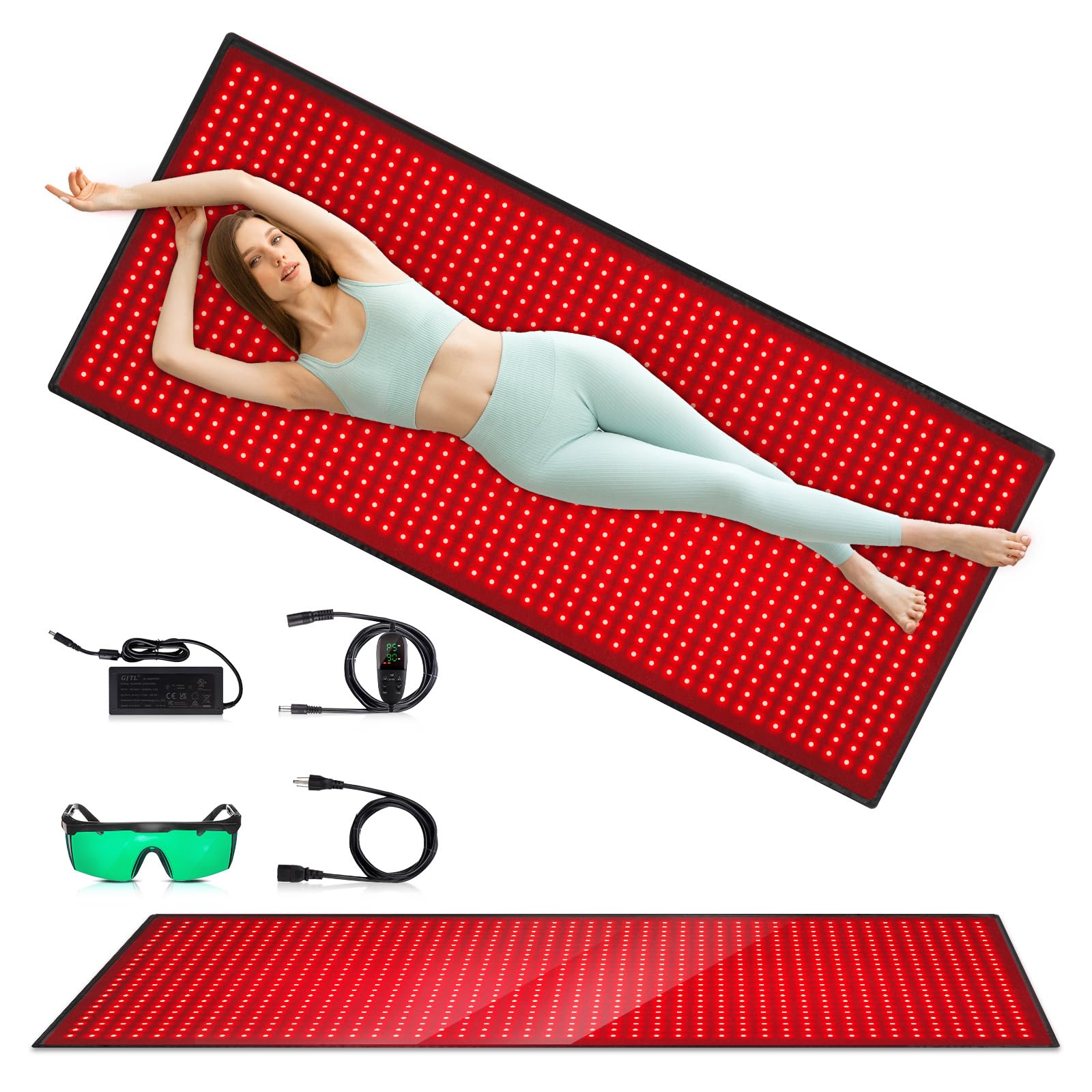 Red Light Therapy Mat for Body, 71"x 31" Red Light Therapy Blanket Red Near Infrared 660nm 850nm GMOWNW