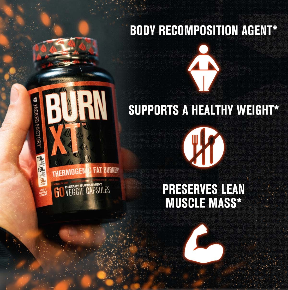 Jacked Factory Burn XT Thermogenic Fat Burner & Lean PM Nighttime Jacked Factory