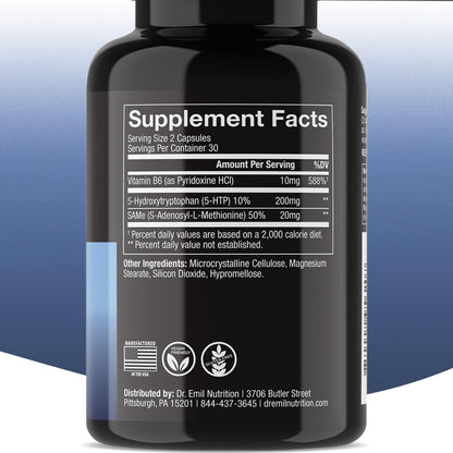 DR EMIL NUTRITION 200 MG 5-HTP Plus with SAM-e to Maintain Normal Healthy Sleep