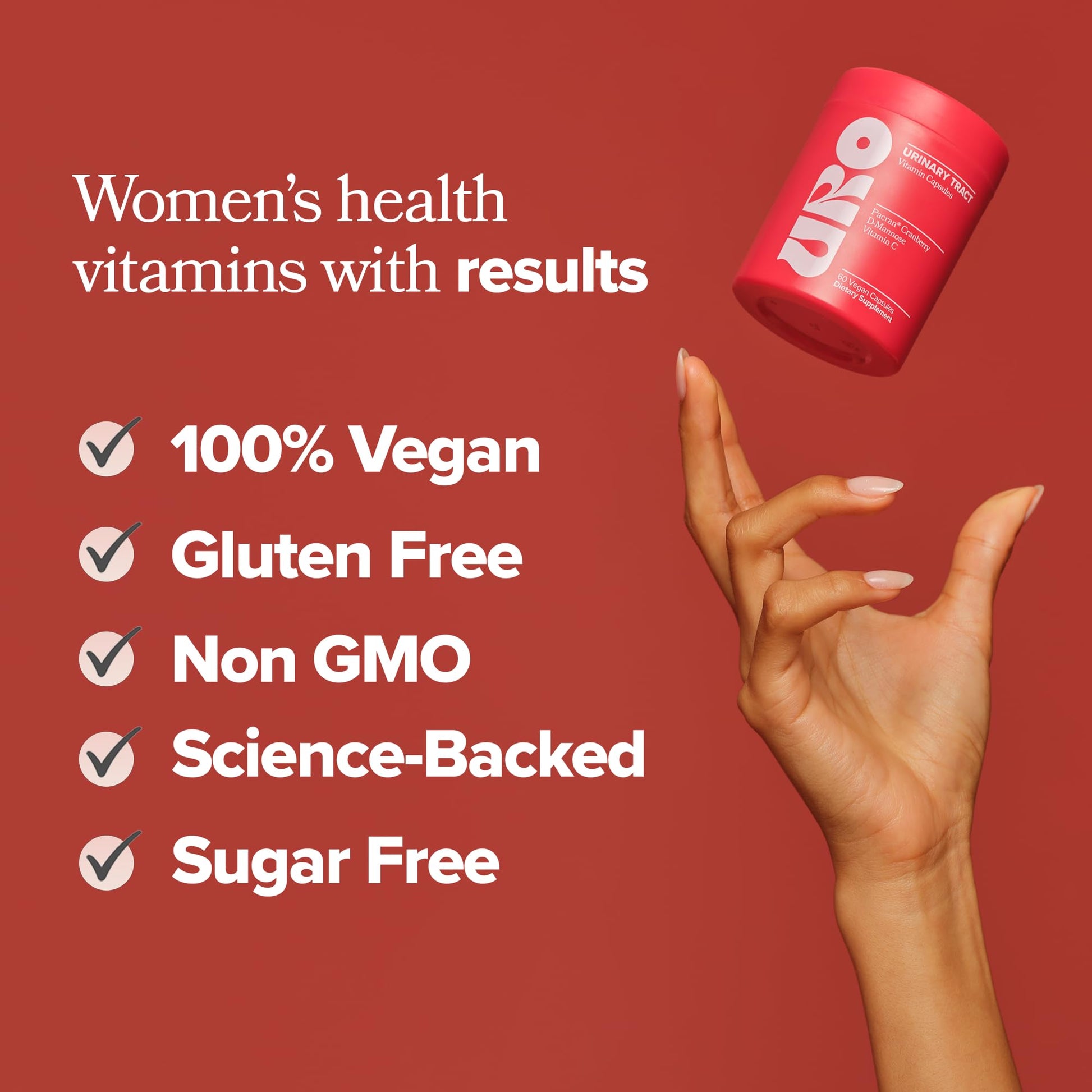 URO Urinary Tract Health Supplement for Women, 60 Count (Pack of 2) - Urinary Support O Positiv