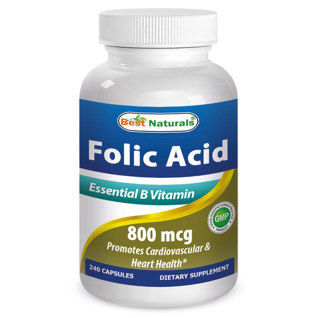 Best Naturals Folic Acid 800 mcg 240 Capsules Best Naturals