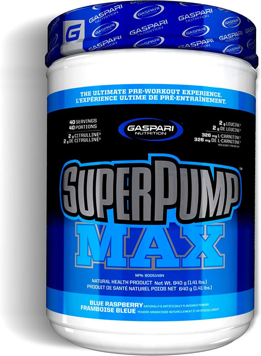 Gaspari Nutrition SuperPump Max Blue Raspberry Ice - 1.41 lbs