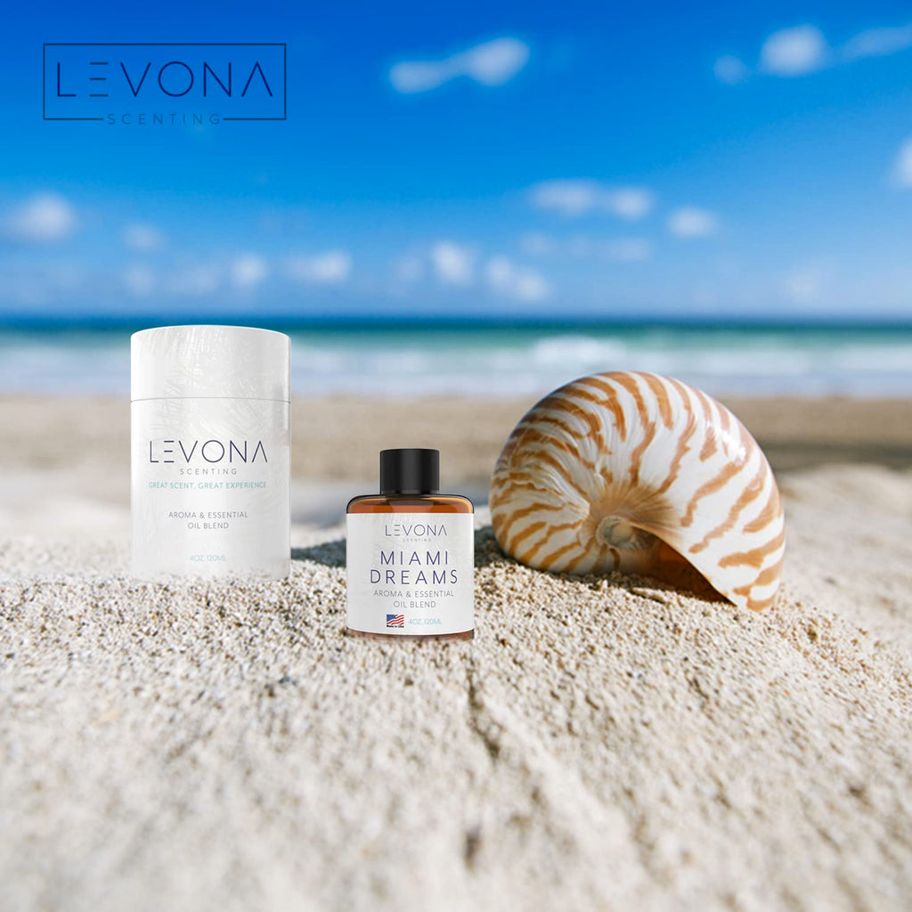 Levona Scent Essential Oils for Diffusers for Home: Miami Dreams Hotel & Home Luxury Scents Fragrance Oil