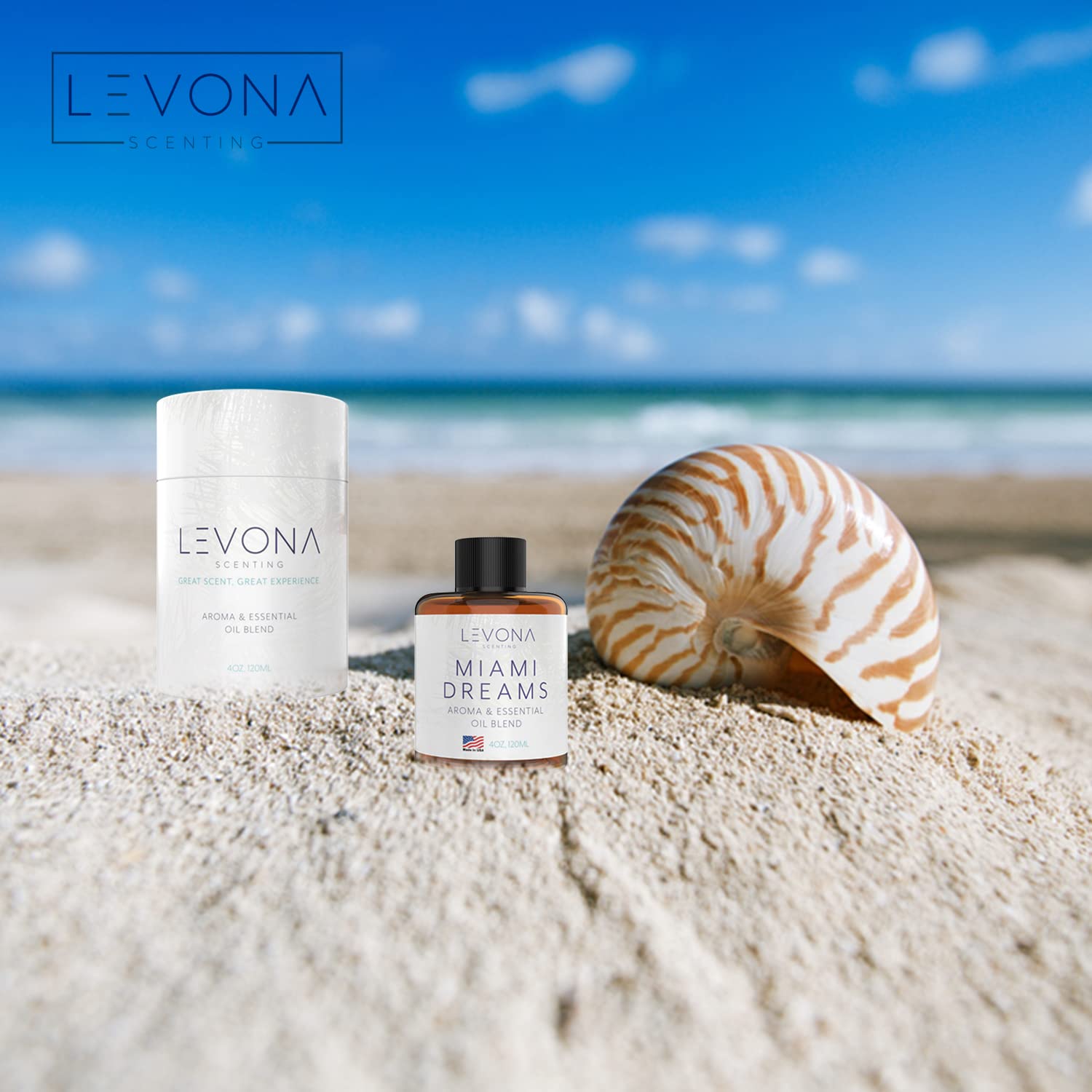 Levona Scent Essential Oils for Diffusers for Home: Miami Dreams Hotel & Home Luxury Scents Fragrance Oil LEVONA SCENT