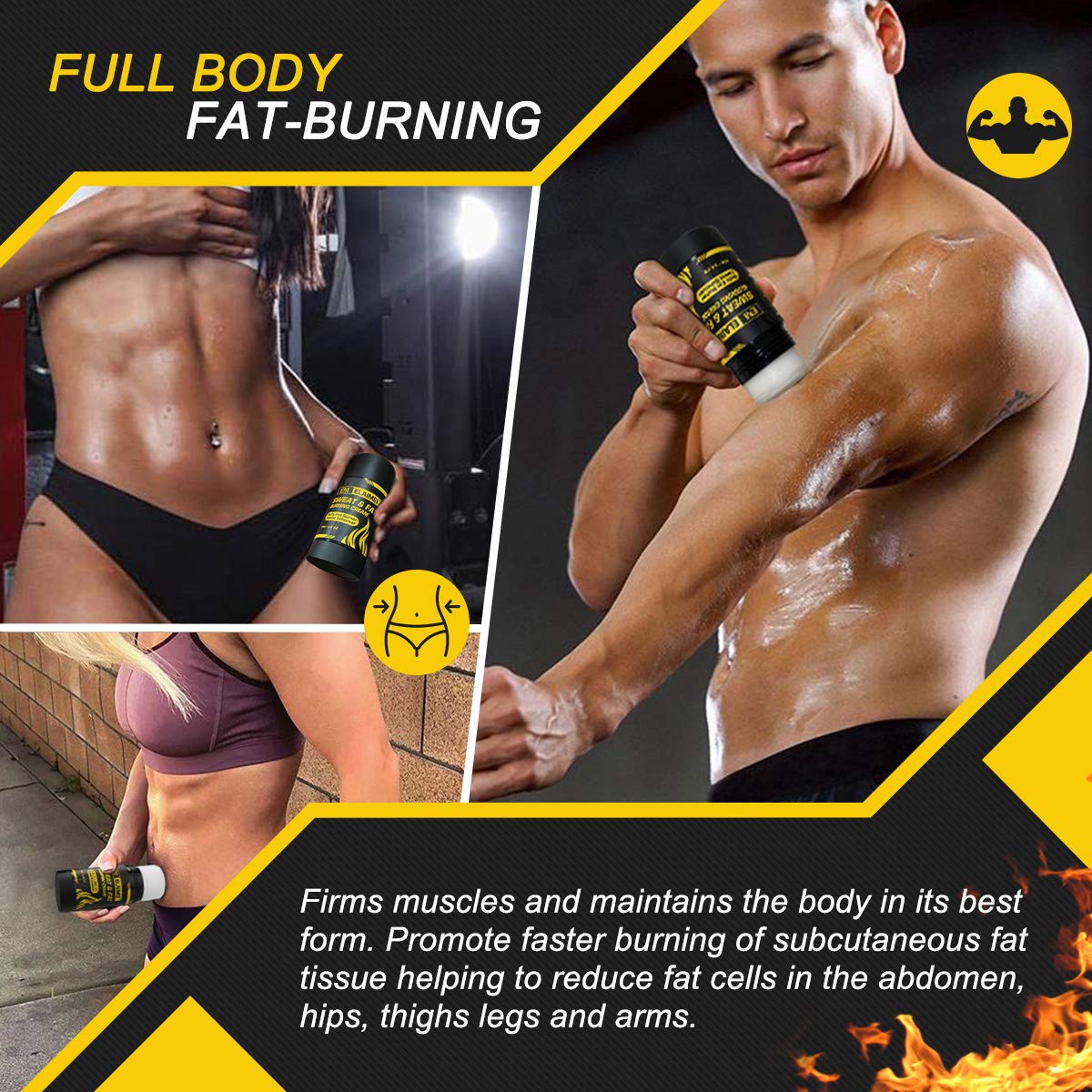 ELAIMEI Hot Gel Cream, Fat Burning Sweat Cream, Weight Loss Workout Enhancer Gel