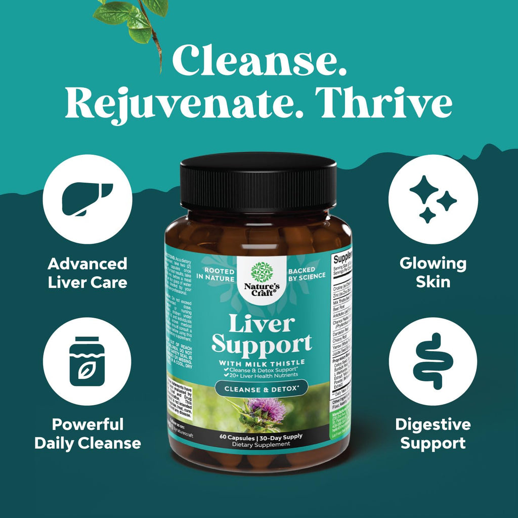 Liver Cleanse Detox & Repair Formula - Herbal Liver Support Supplement