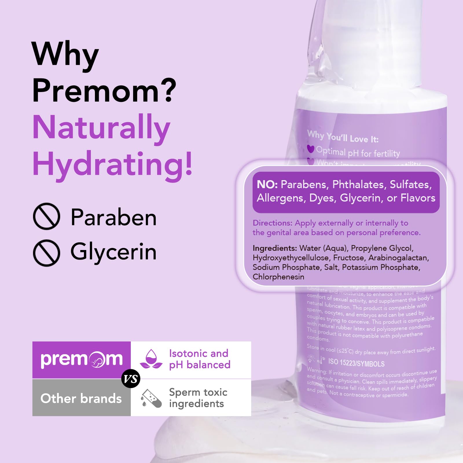 Premom Water Based Fertility Lubricant 2 Fl Oz + Prenatal DHA Fish Oil Premom