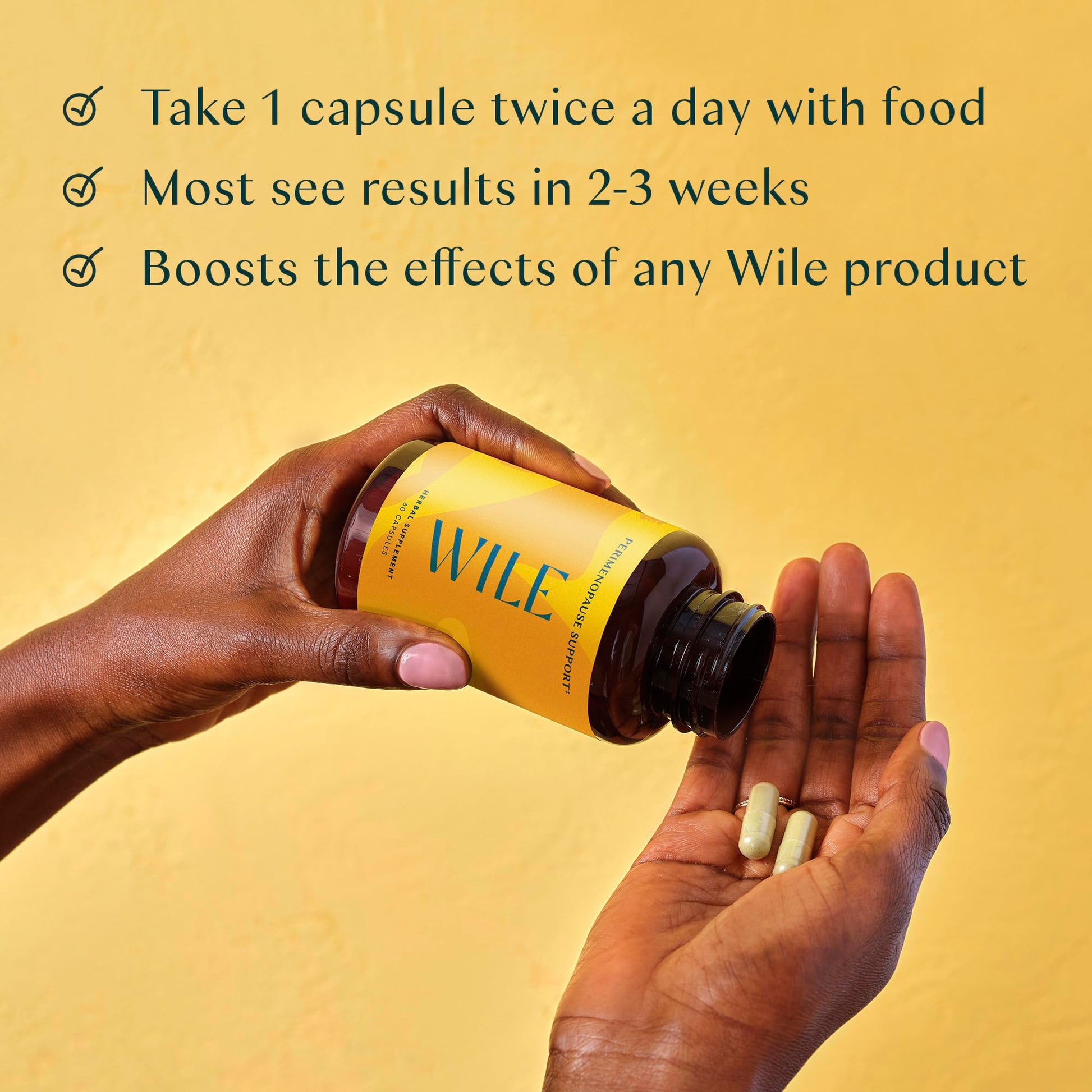 Wile Perimenopause Supplement for Women with Ashwagandha, Kudzu Root, Hops Extract WILE