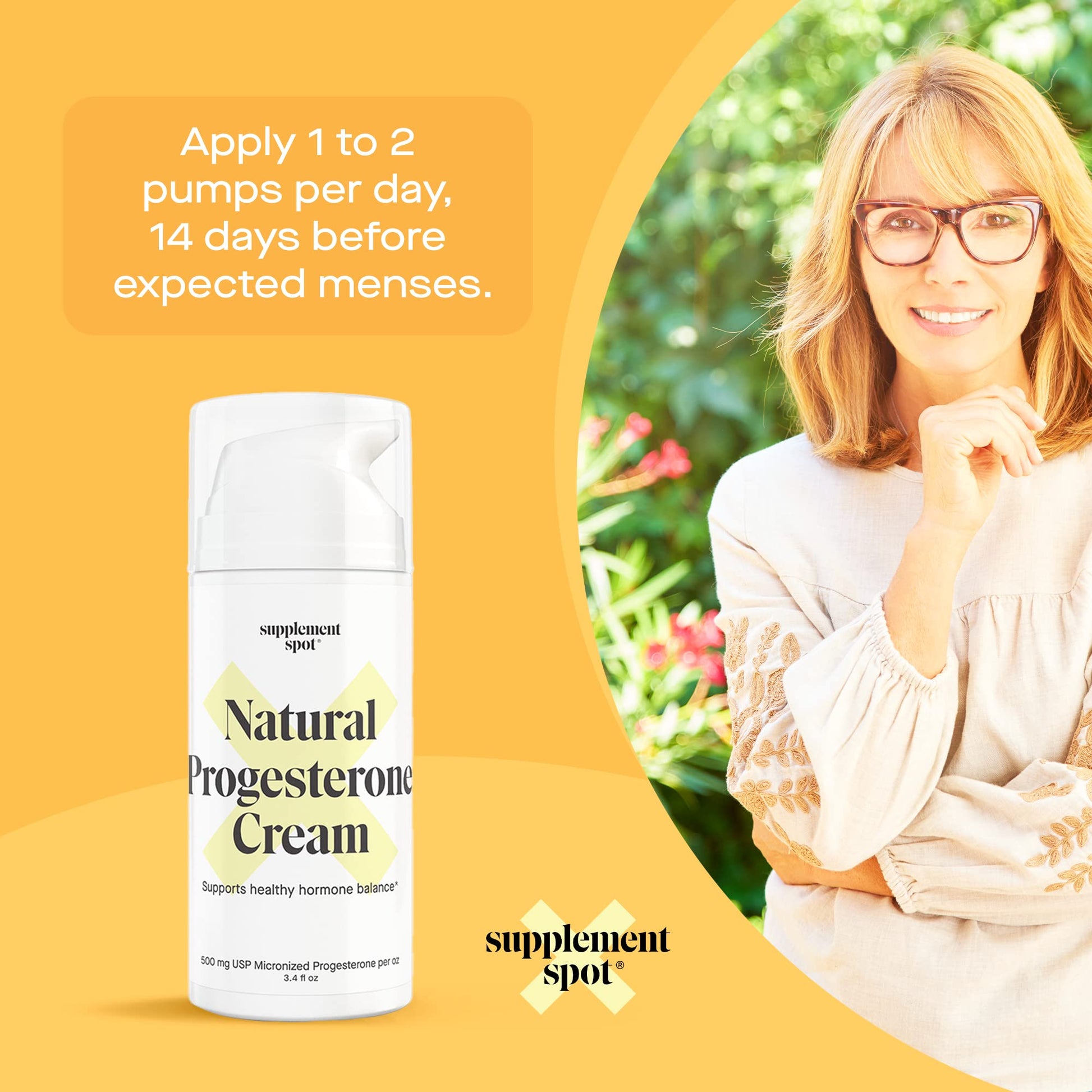 Supplement Spot Natural Progesterone Cream for Women – Micronized Bioidentical Progesterone Cream Supplement Spot