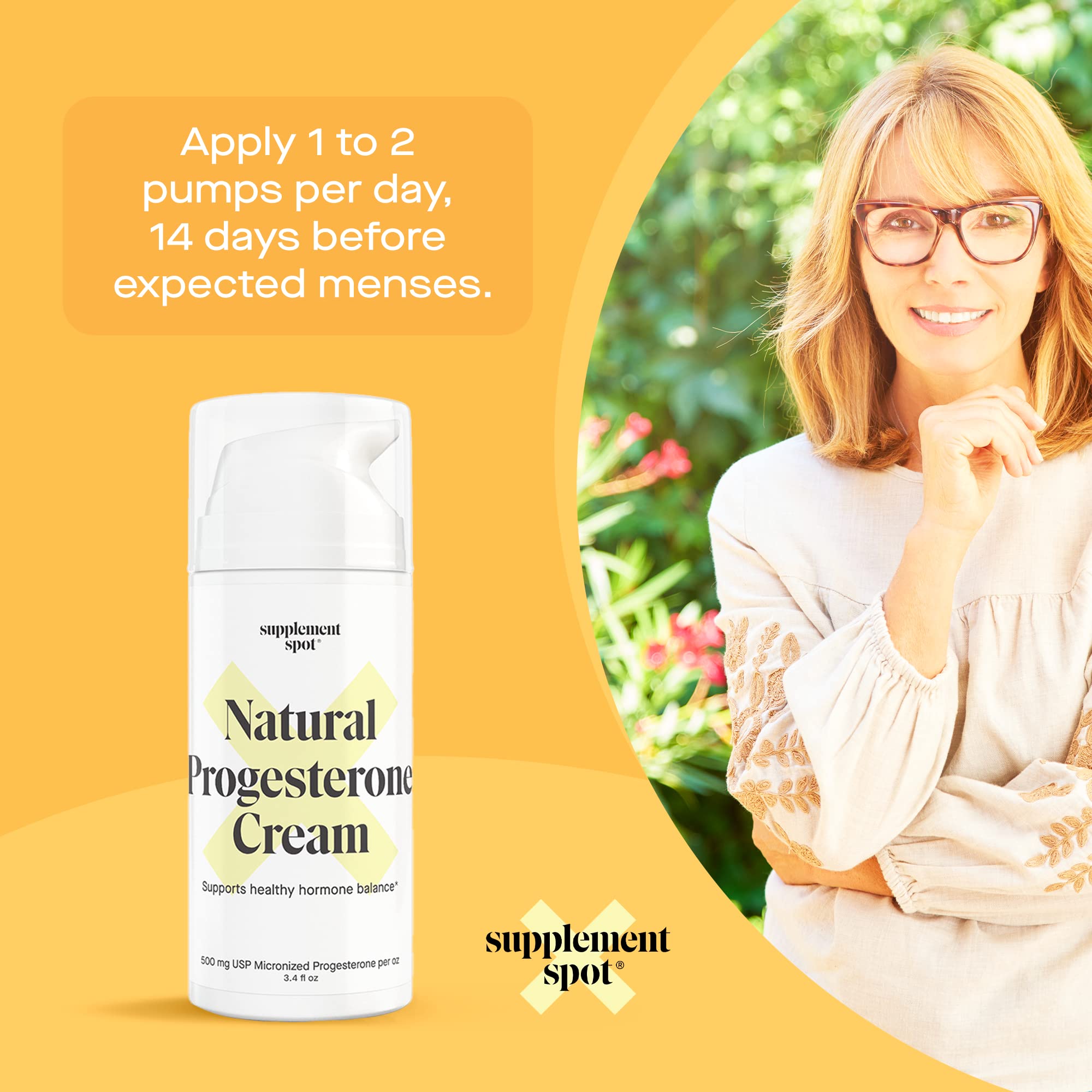 Supplement Spot Natural Progesterone Cream for Women – Micronized Bioidentical Progesterone Cream Supplement Spot