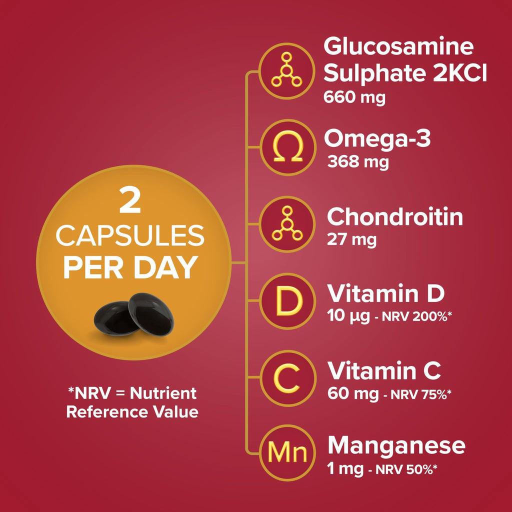 Seven Seas JointCare Active, With Glucosamine, Omega-3, Chondroitin, Vitamins C and D