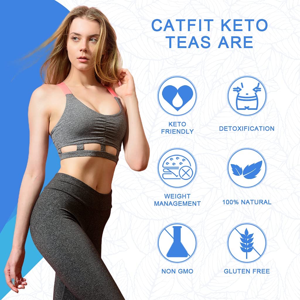 Catfit Keto Detox Tea for Belly Fat and Colon Cleanse - All Natural Detox and Cleanse Catfit