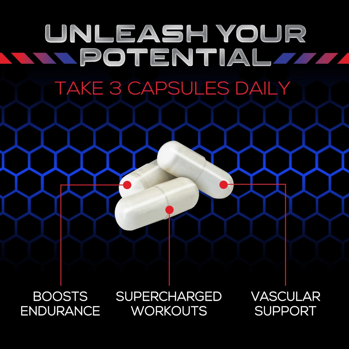 Extra Strength Nitric Oxide Supplement L Arginine 3X Strength - Citrulline Malate, AAKG