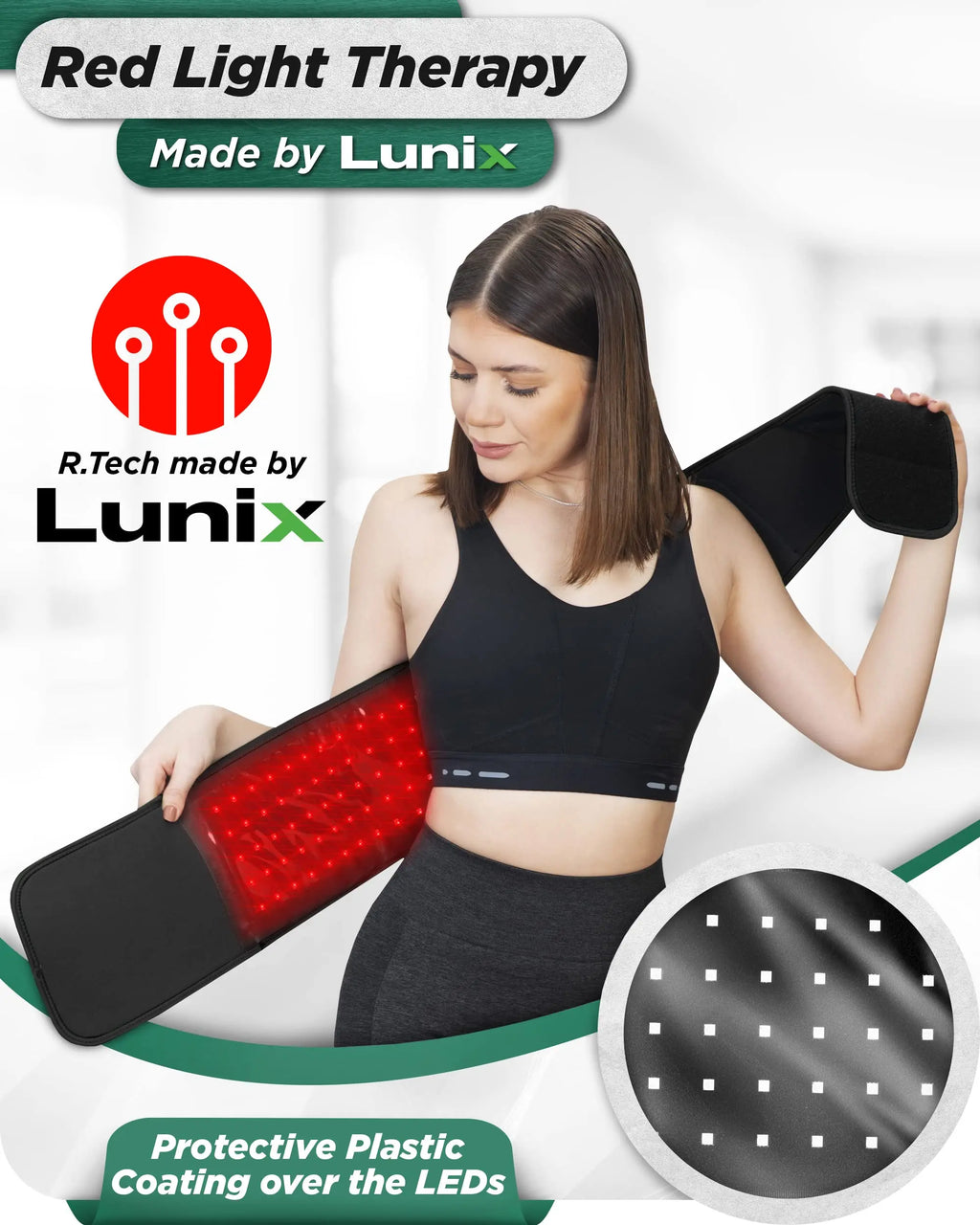 Lunix LX16 Red Light Therapy Belt, Near Infrared Light and Red Light Therapy to Improve Circulation Lunix