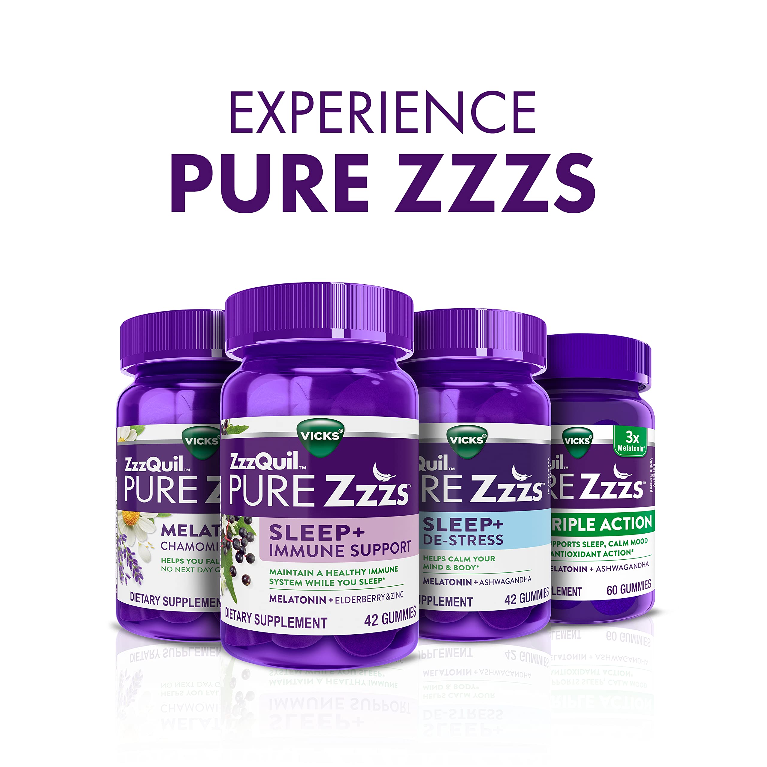ZzzQuil PURE Zzzs Melatonin Sleep Aid Gummies, Helps You Fall Asleep ZzzQuil