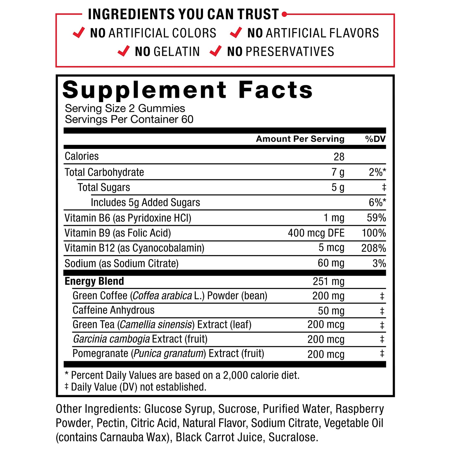 Force Factor LeanFire Thermo Gummies with B12 Vitamins, Caffeine, & Green Coffee Bean