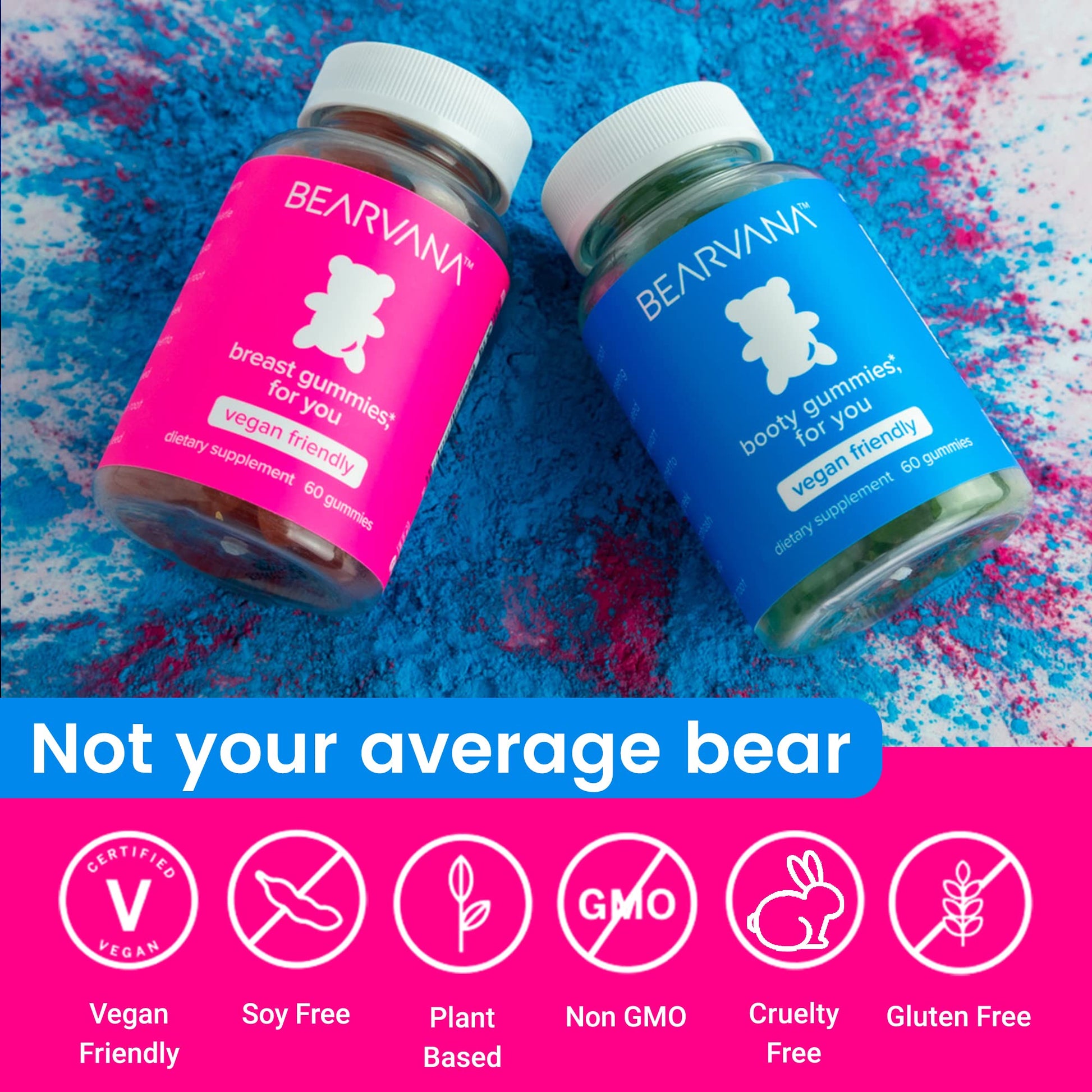 BEARVANA Gummies Combo Pack - Chest and Bum Gummies - Workout Aid - Women’s BEARVANA