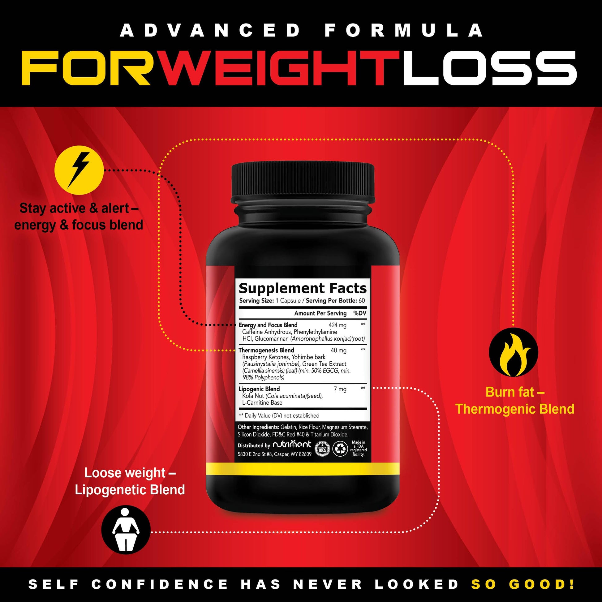 Nutriment Quick Ten - Best Weight Loss Pills - Natural Metabolism Booster Nutriment