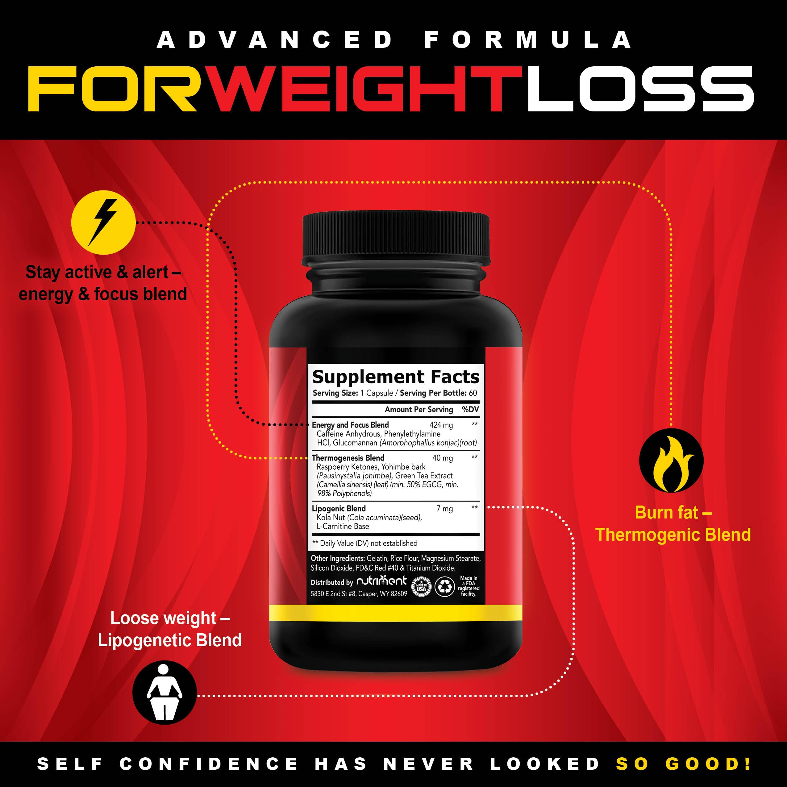 Nutriment Quick Ten - Best Weight Loss Pills - Natural Metabolism Booster Nutriment