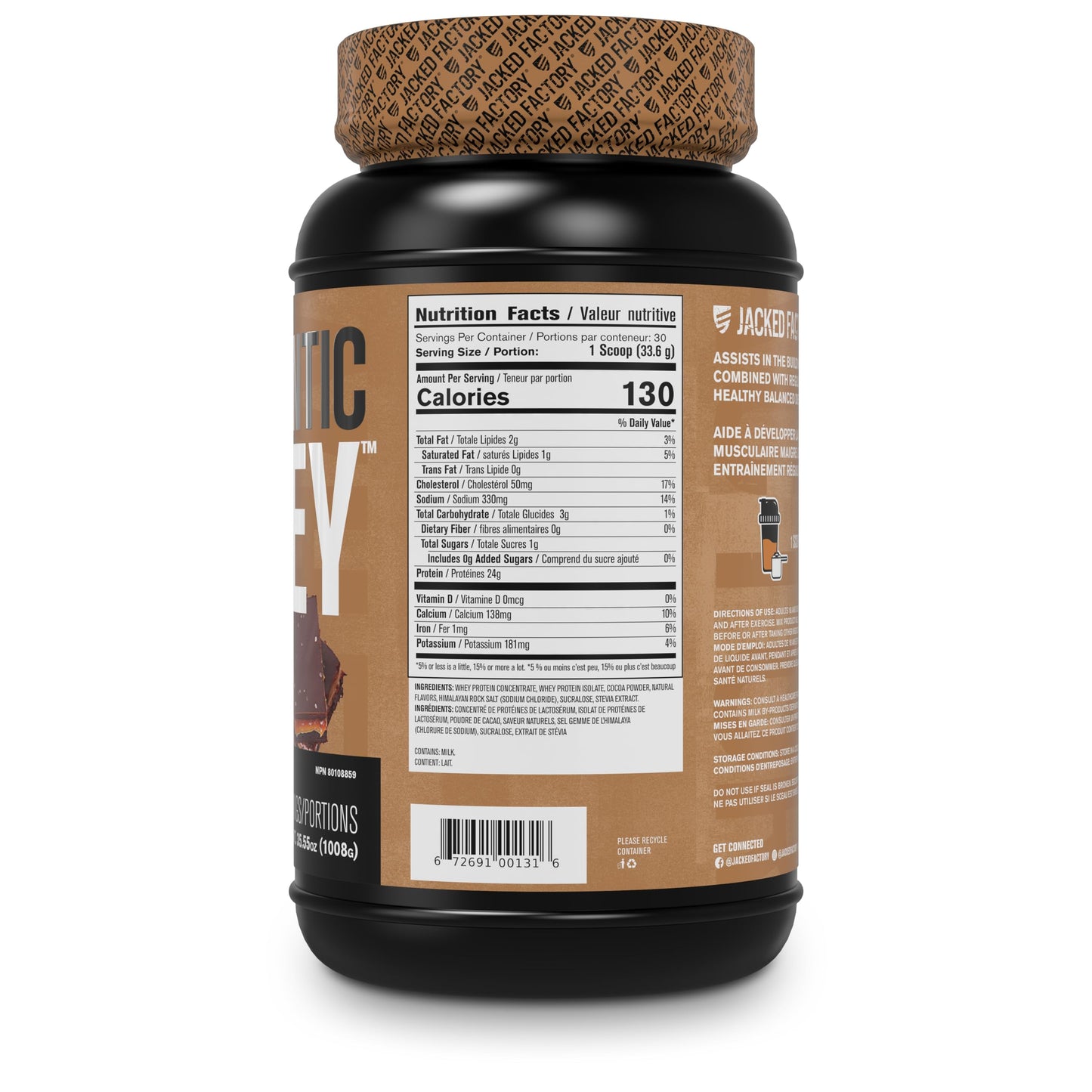 Jacked Factory Authentic Whey Muscle Building Whey Protein Powder - Low Carb