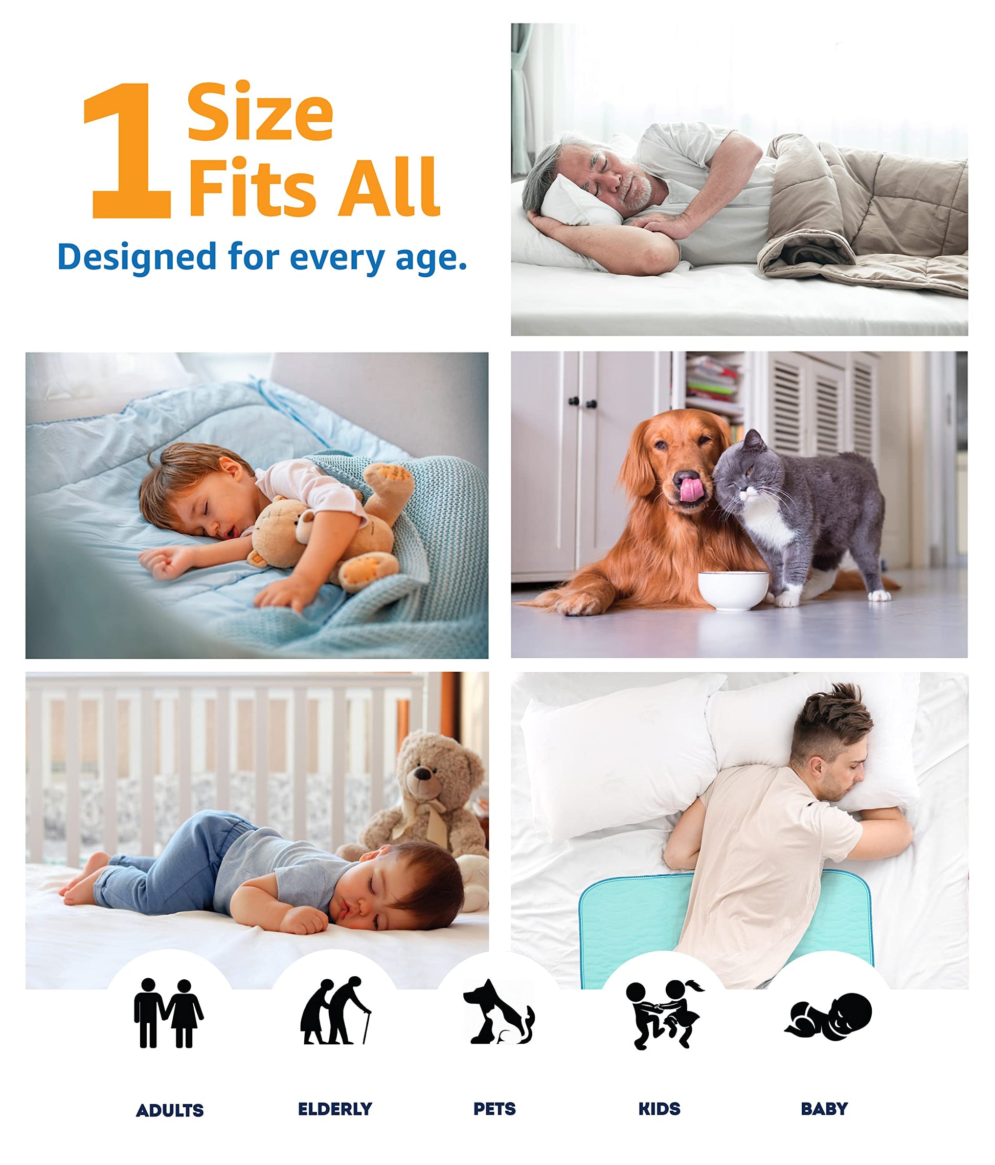 IMPROVIA® Washable Underpads 34" x 36" (Pack of 10) Heavy Absorbenc IMPROVIA