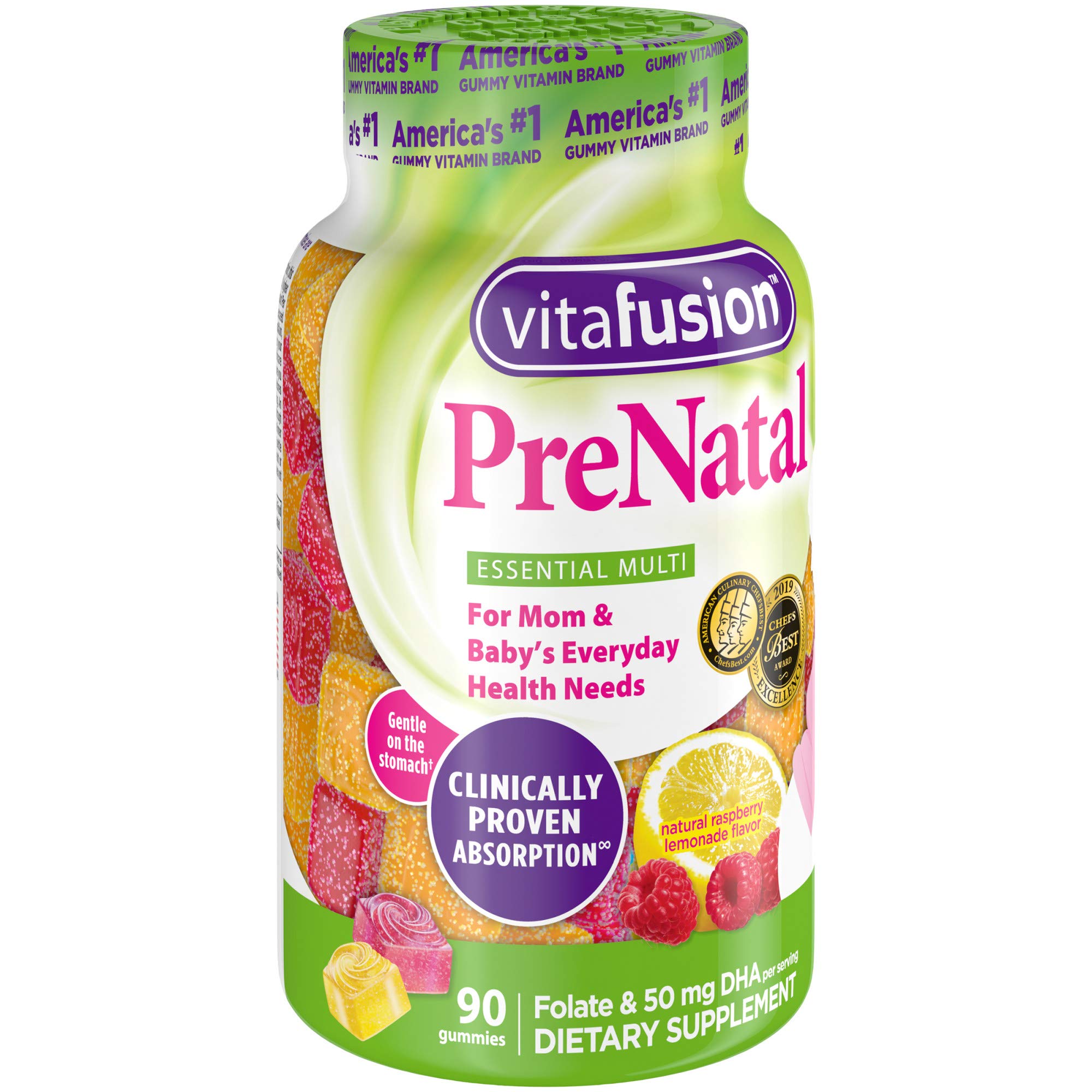 Vitafusion Prenatal Gummy Vitamins, 90 Count (Packaging May Vary) Vitafusion