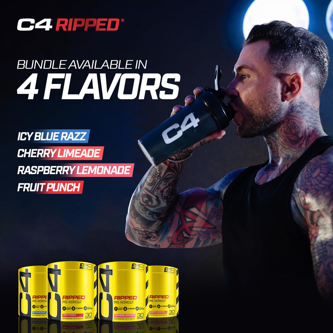 C4 Ripped & SuperHD, The Thermogenic Bundle, C4 Ripped Pre Workout Powder
