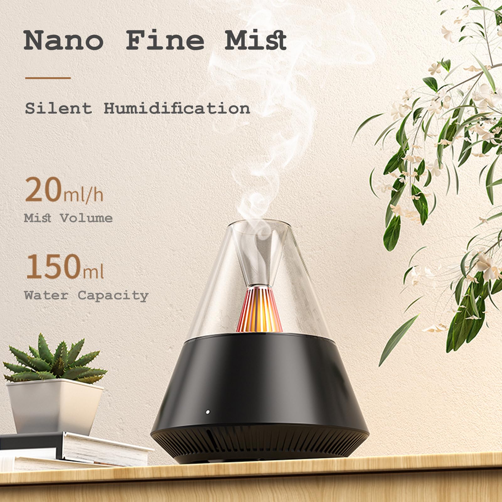 TriPro Essential Oils Aroma Diffuser,Portable Humidifier with Cool Mist and Warm Light Effect,Remote Control TriProC