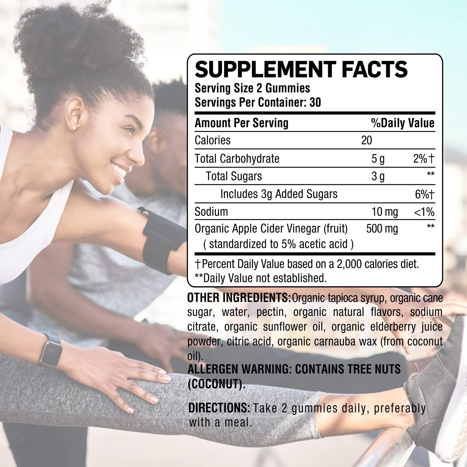 USDA Organic Apple Cider Vinegar Gummies with The Mother. AVC Keto Gummy Vitamins Simple Organica