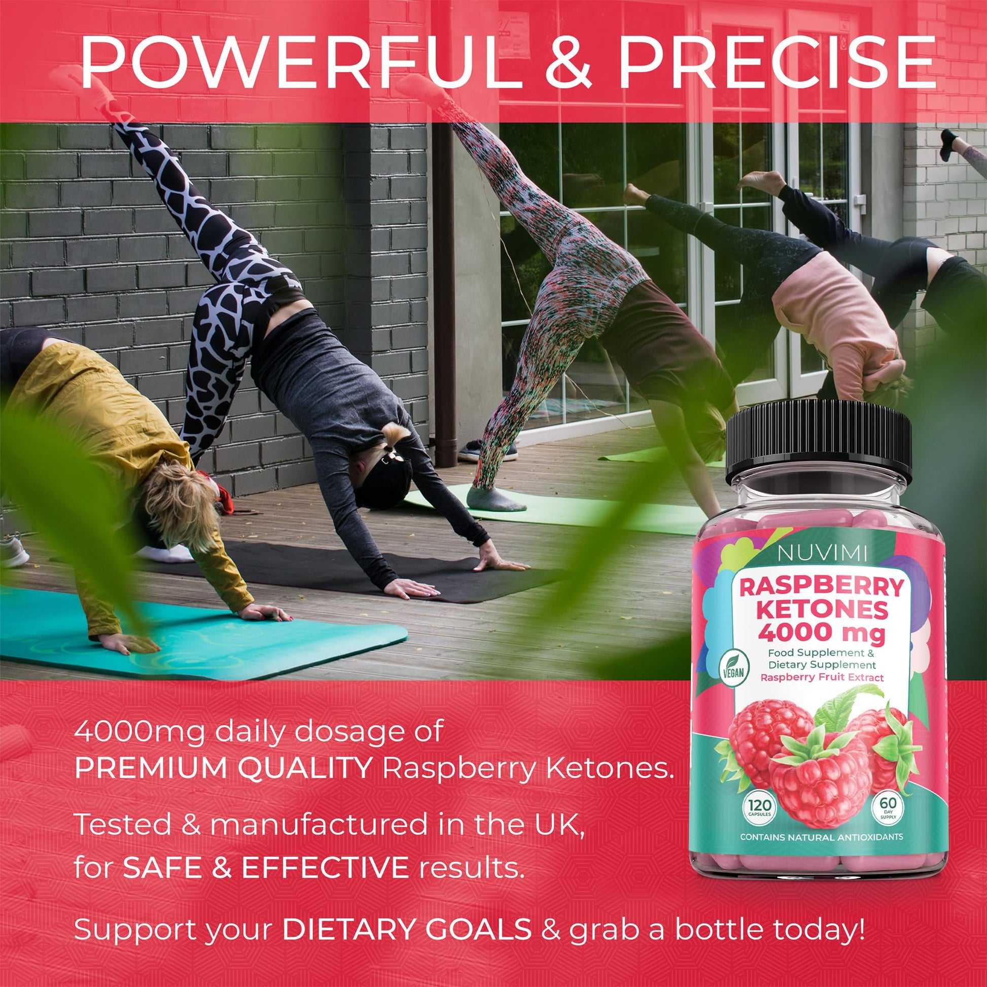 NUVIMI Raspberry Ketones 4000 mg Natural Dietary Food Supplement to Support Healthy NUVIMI