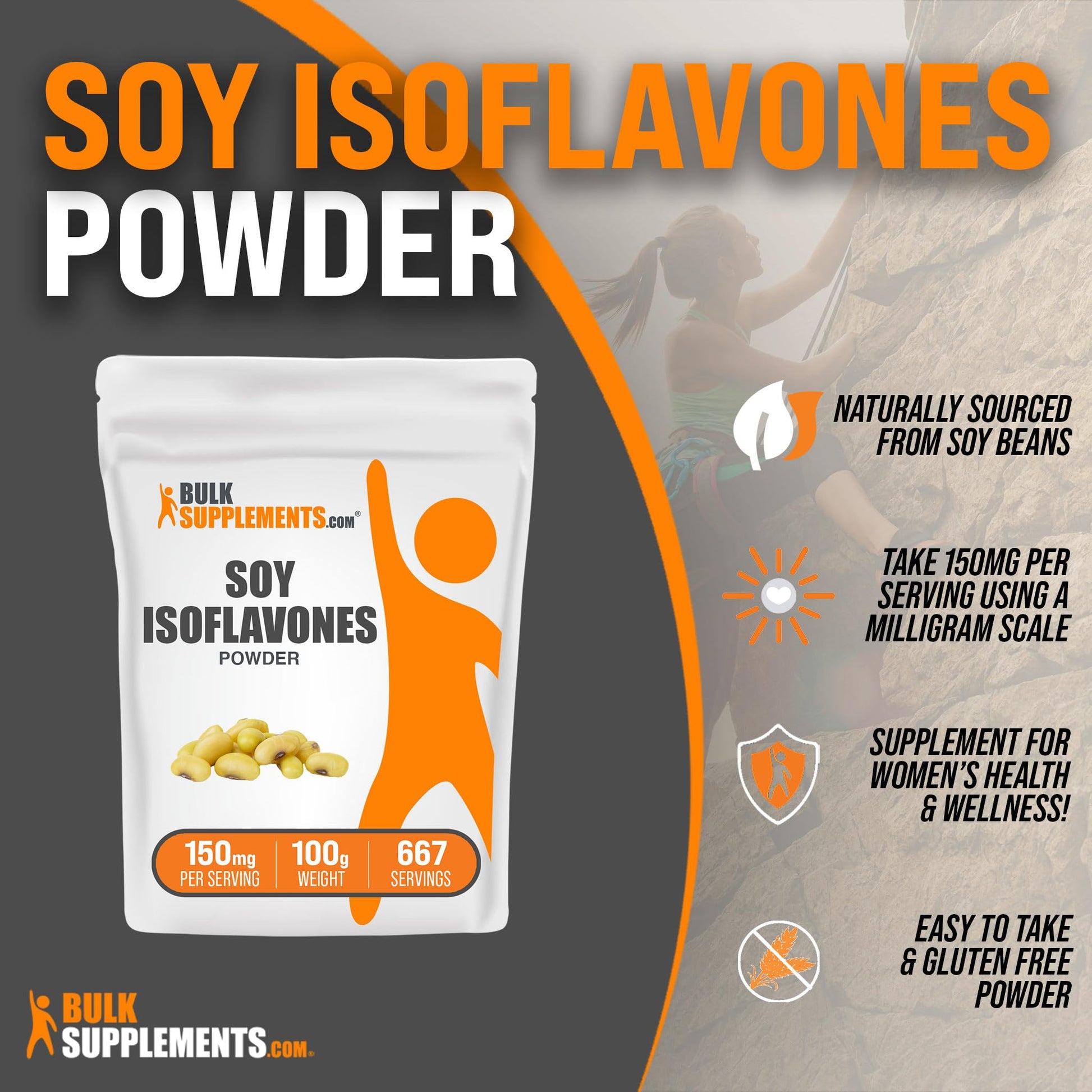 BULKSUPPLEMENTS.COM Soy Isoflavones Powder - Soy Isoflavones 150mg, Isoflavones Supplement BULKSUPPLEMENTS.COM