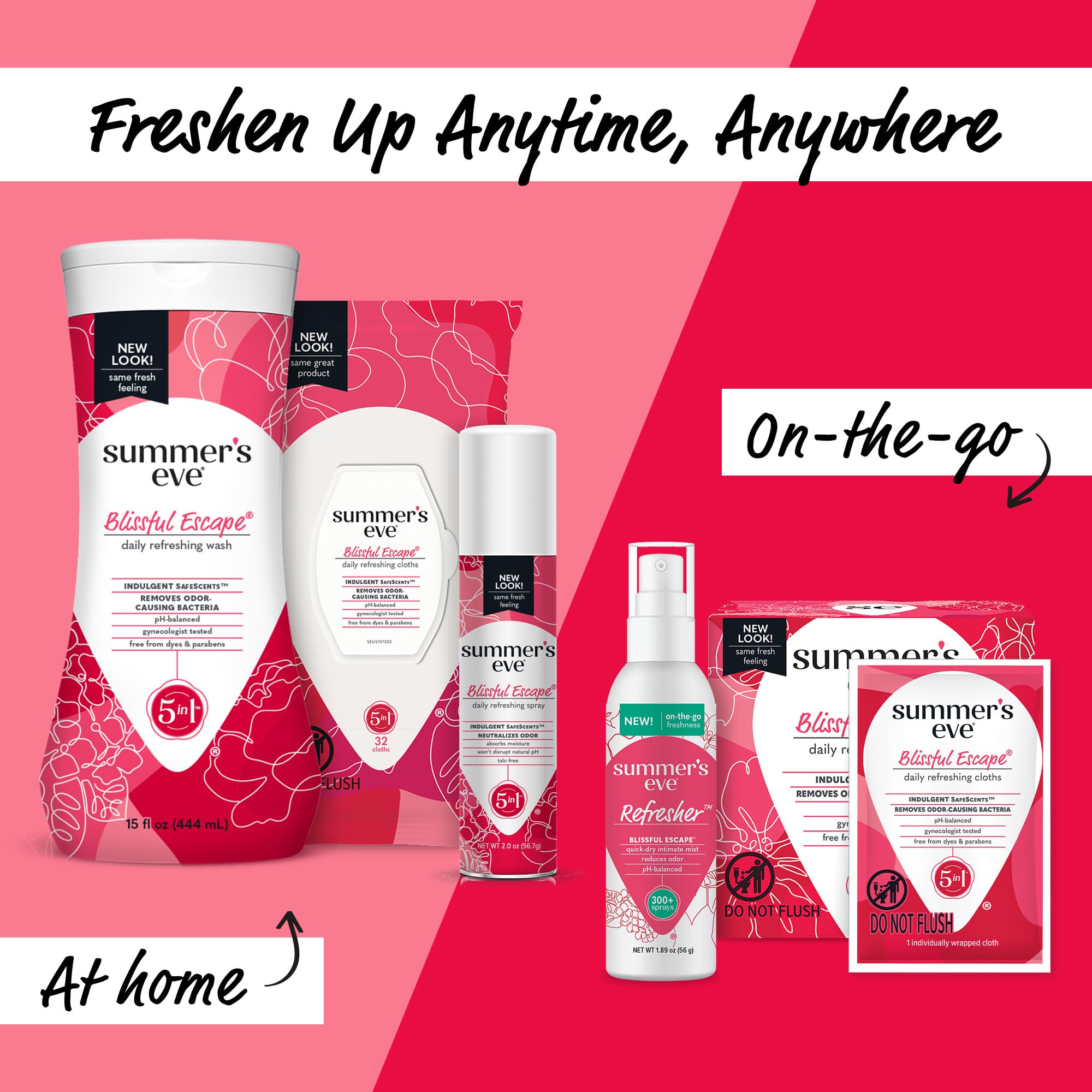 Summer's Eve Blissful Escape Daily Refreshing Feminine Wipes, Removes Odor, pH balanced, 32 Count Summer's Eve