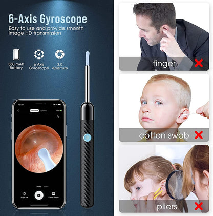 Ear Wax Removal - Earwax Remover Tool with 8 Pcs Ear Set - (Grey)