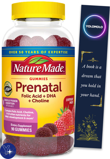 Prenatal Gummies with DHA and Folic Acid, Nature Made Dietary Supplement
