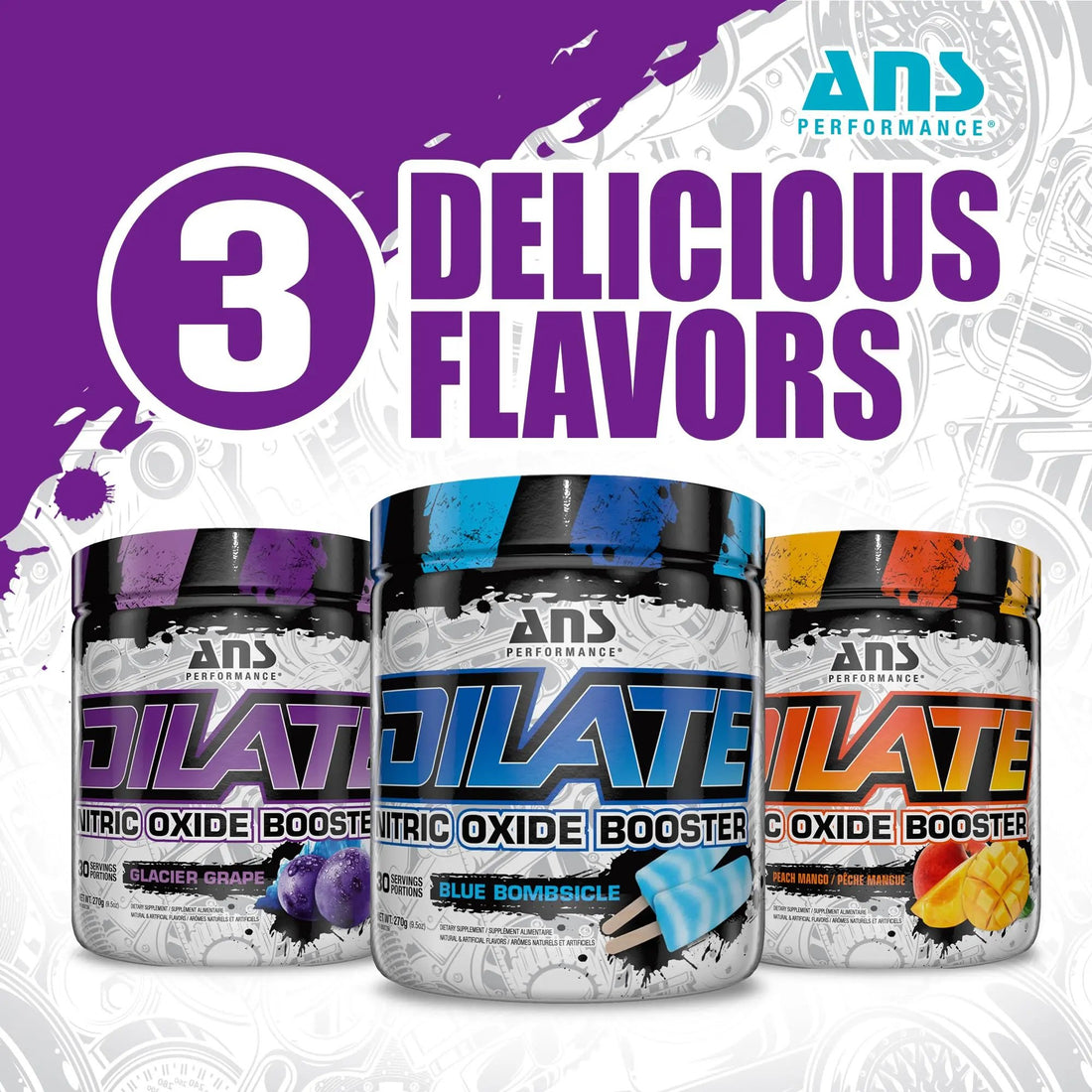 ANS Performance Dilate Pump PreWorkout Powder - Dietary Supplement - Maximizes