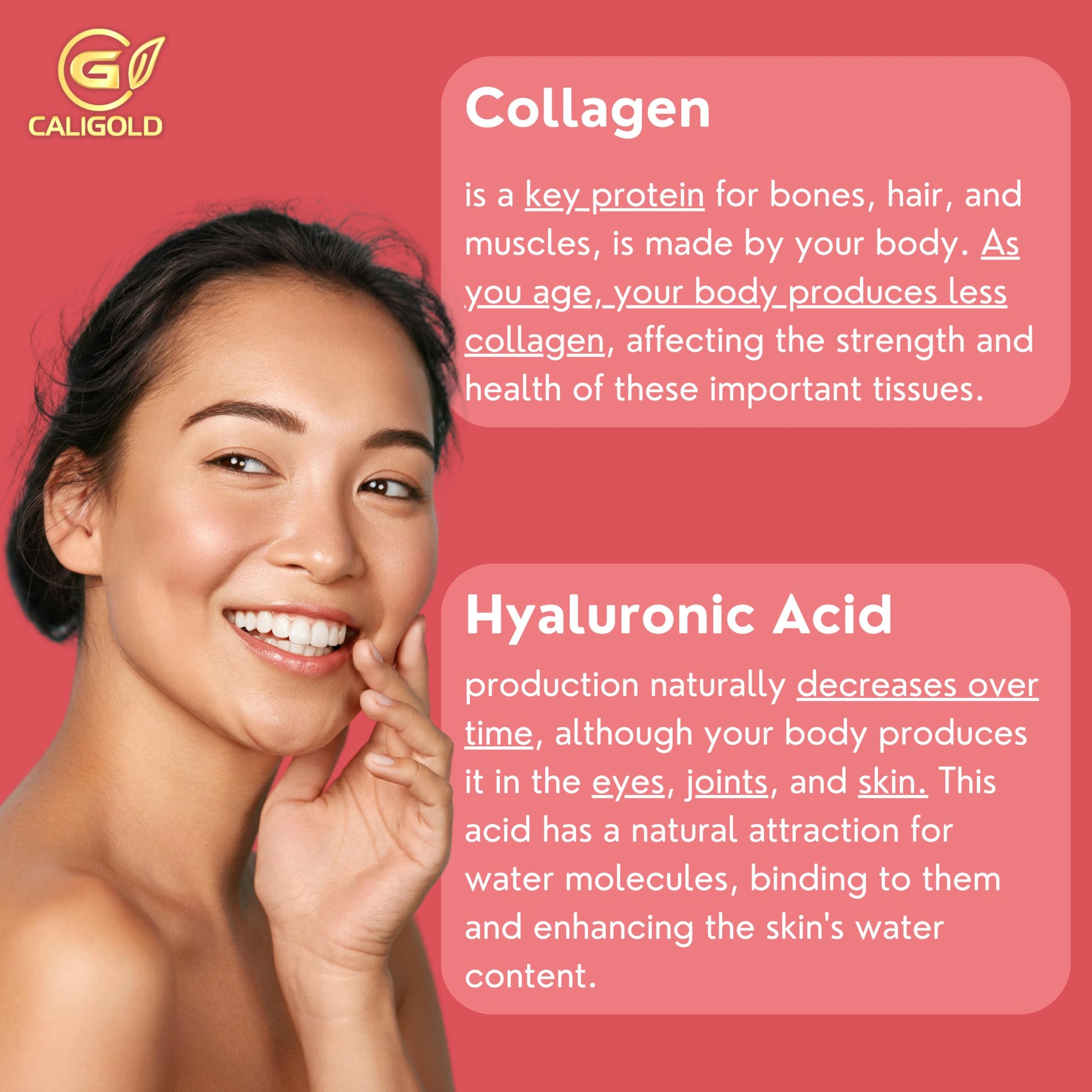 CALIGOLD Health Super Marine Collagen Liquid - Excellent for Hair, Skin, Nails and Joints CALIGOLD