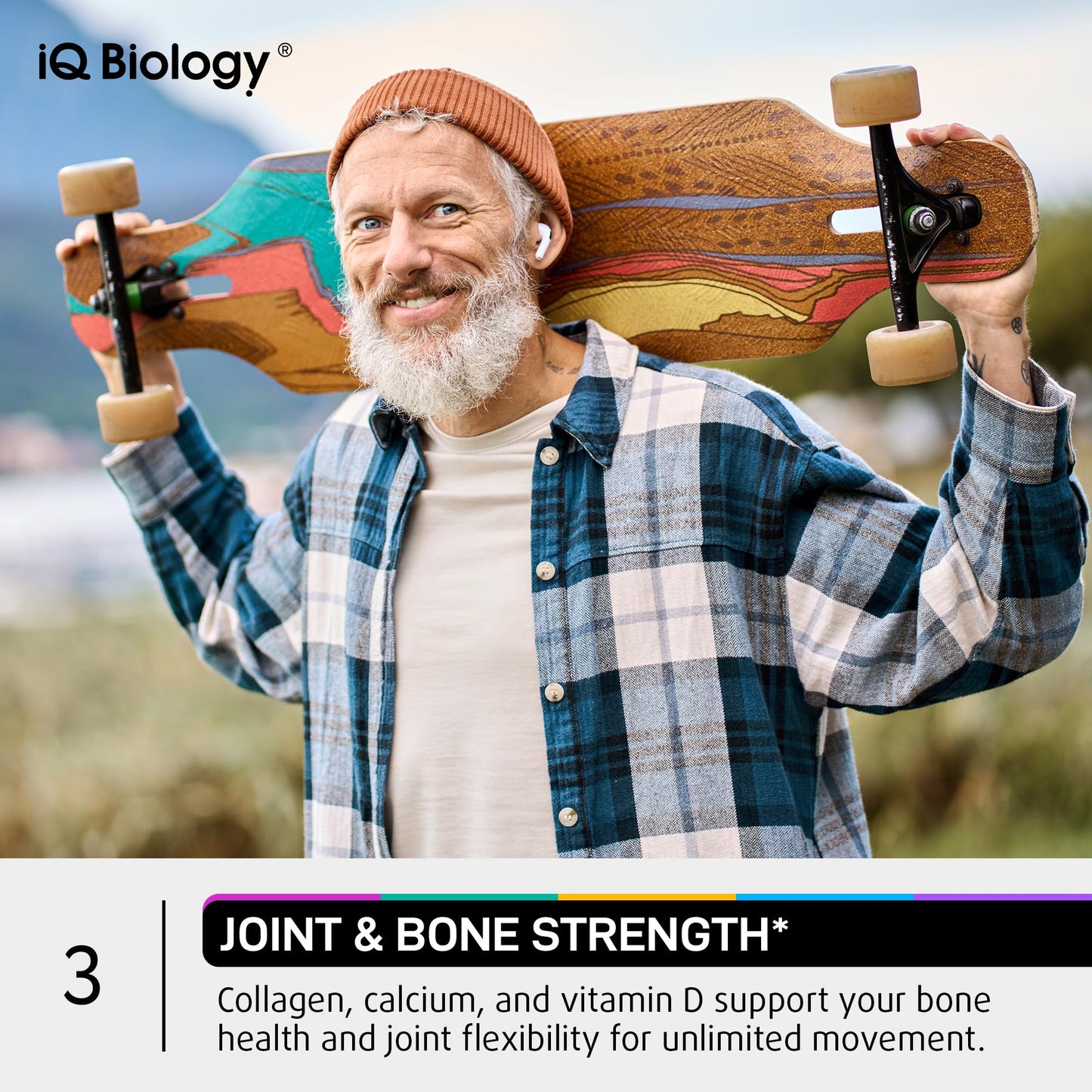 IQ BIOLOGY Biotin Collagen Keratin Astragalus Magnesium Ashwagandha Vitamin D3 Vitamin C