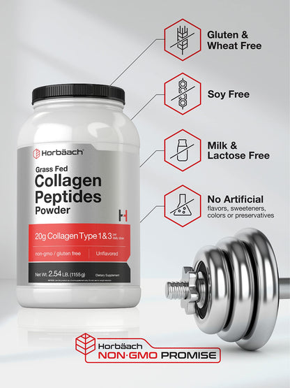 Collagen Peptides Powder 40 oz | Unflavored | Type 1 and 3 | Hydrolyzed Protein Collagen