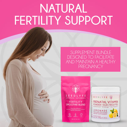 Female Fertility Bundle with Prenatal Vitamin Powder – Natural Prenatal Vitamins and Smoothie Mix
