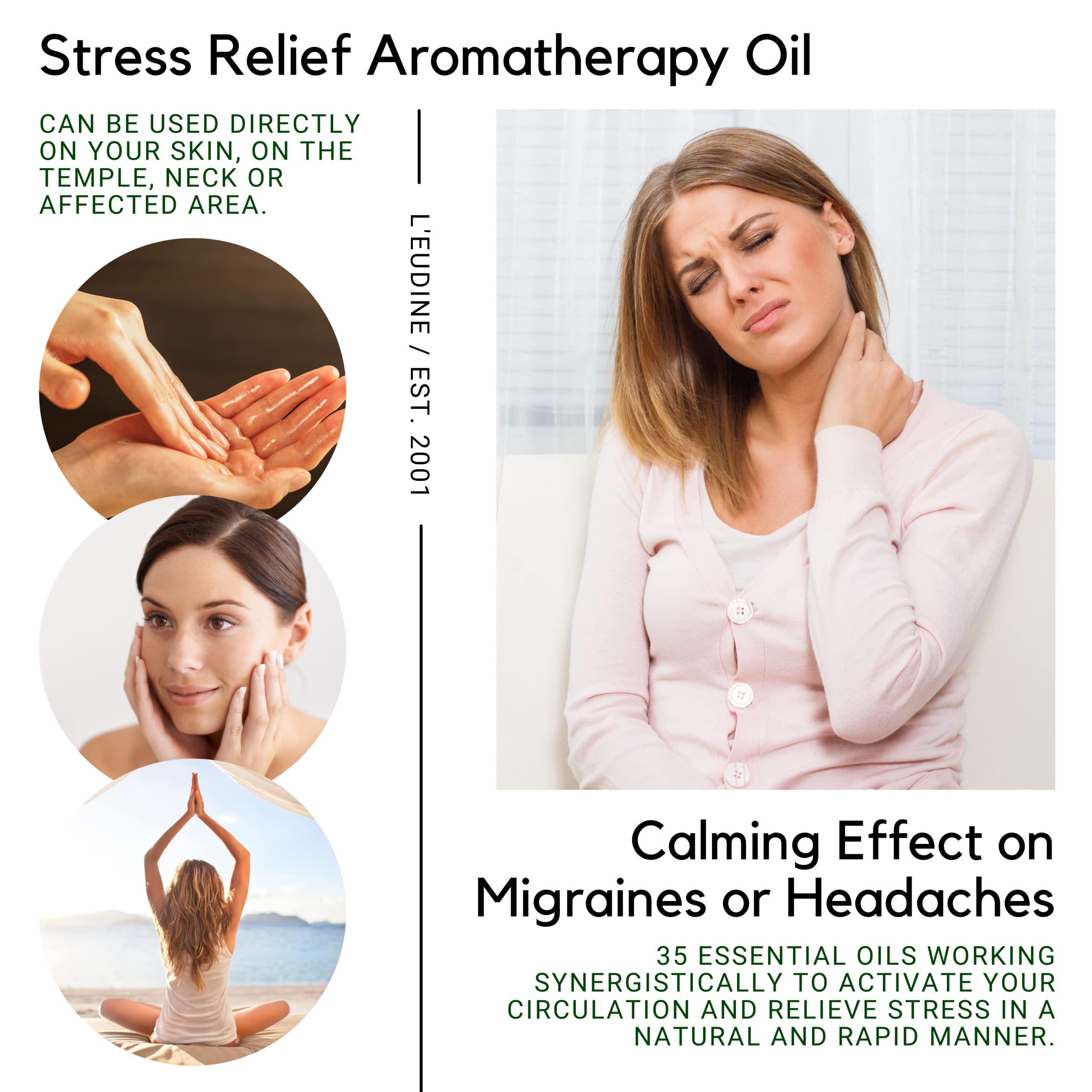 L'eudine Herbal 35 Essential Oil, Soothing and Calming Eucalyptus Essential Oil, Powerful Blend