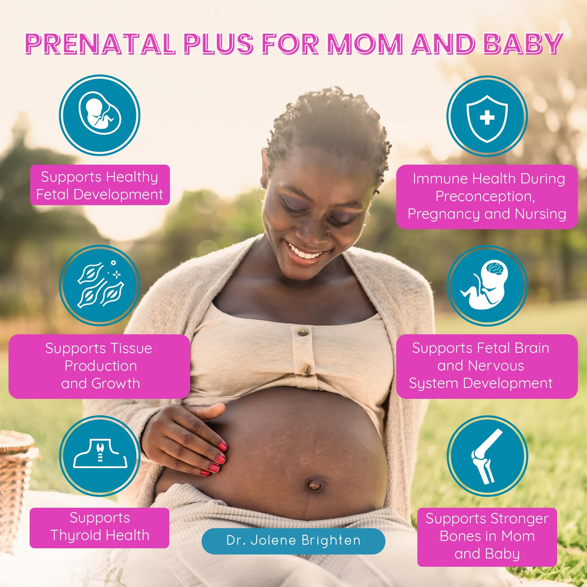 Dr. Brighten Prenatal Plus and Probiotic Dietary Supplements Bundle - Non-GMO, Vegan Dr. Brighten