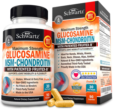 Glucosamine Chondroitin MSM 2110mg - Joint Support Supplement with Turmeric 