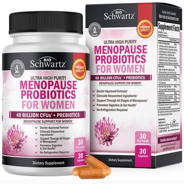 Menopause Support Probiotics for Women - Hot Flashes Night Sweats Mood Swings 