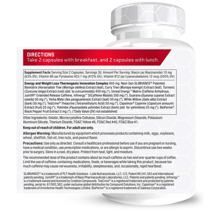 FORCE FACTOR LeanFire with Next-Gen SLIMVANCE Advanced Thermogenic Fat Burner