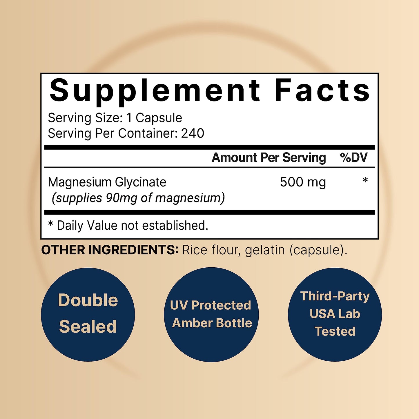 2 Pack Magnesium Glycinate 500mg, 480 Capsules – 100% Chelated for Max Absorption