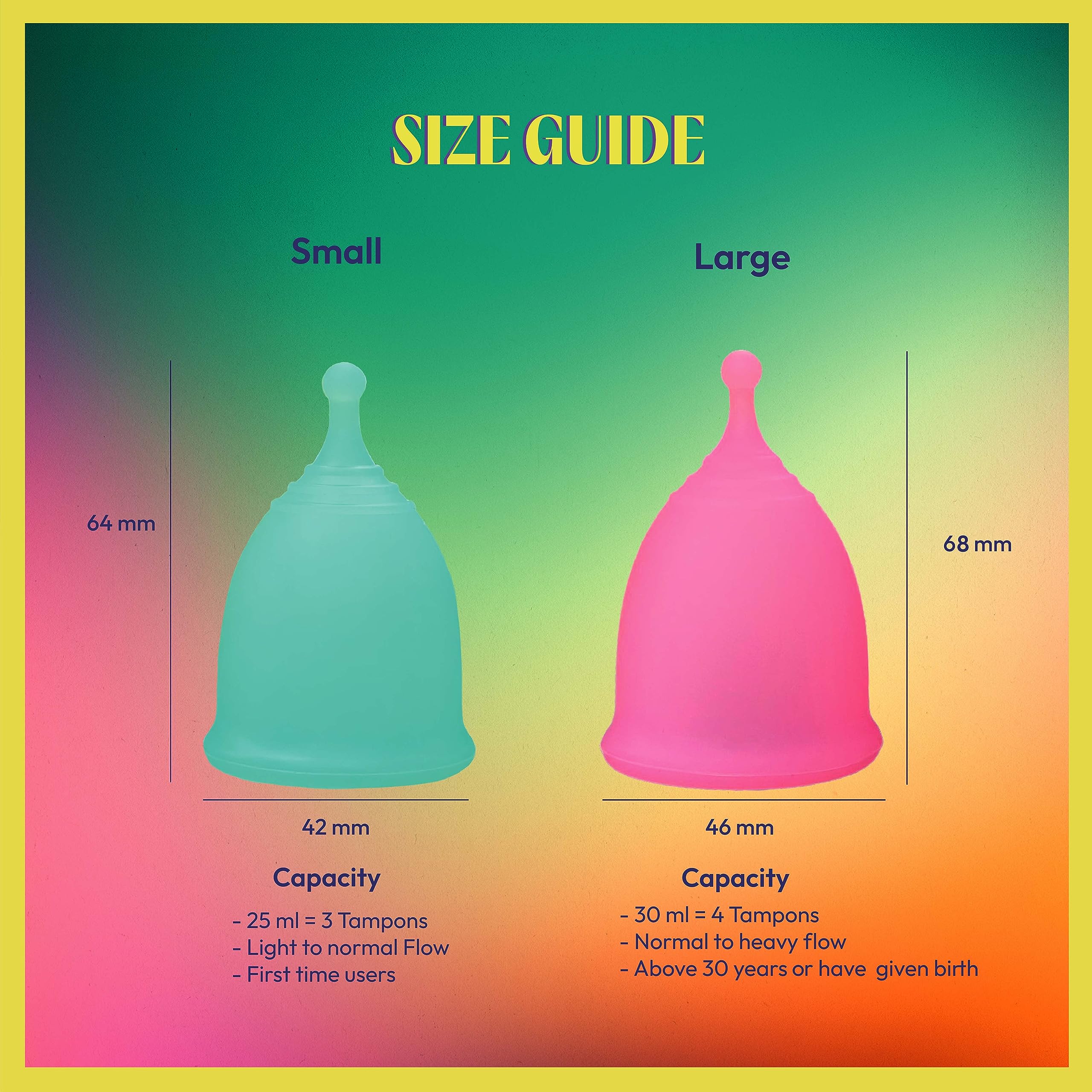 JAZZ Cup Soft Menstrual Cups – with Sterilizer Case & Cotton Pouch – Reusable, 12-Hour Protection JAZZ cup